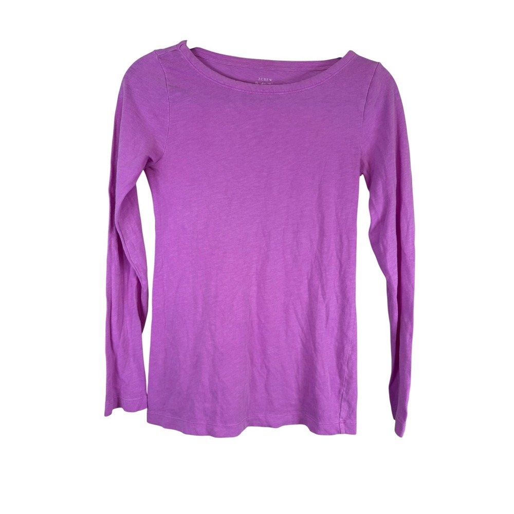 J.Crew Painter Tee Long Sleeve Slub Cotton Shirt Purple XS